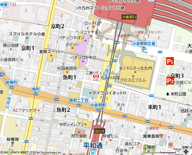 北九州支店付近の地図